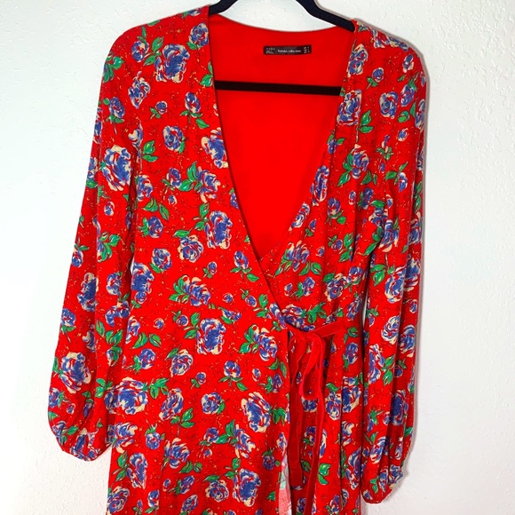 Zara Long pirate sleeved wrap around Romper - Picture 1 of 9